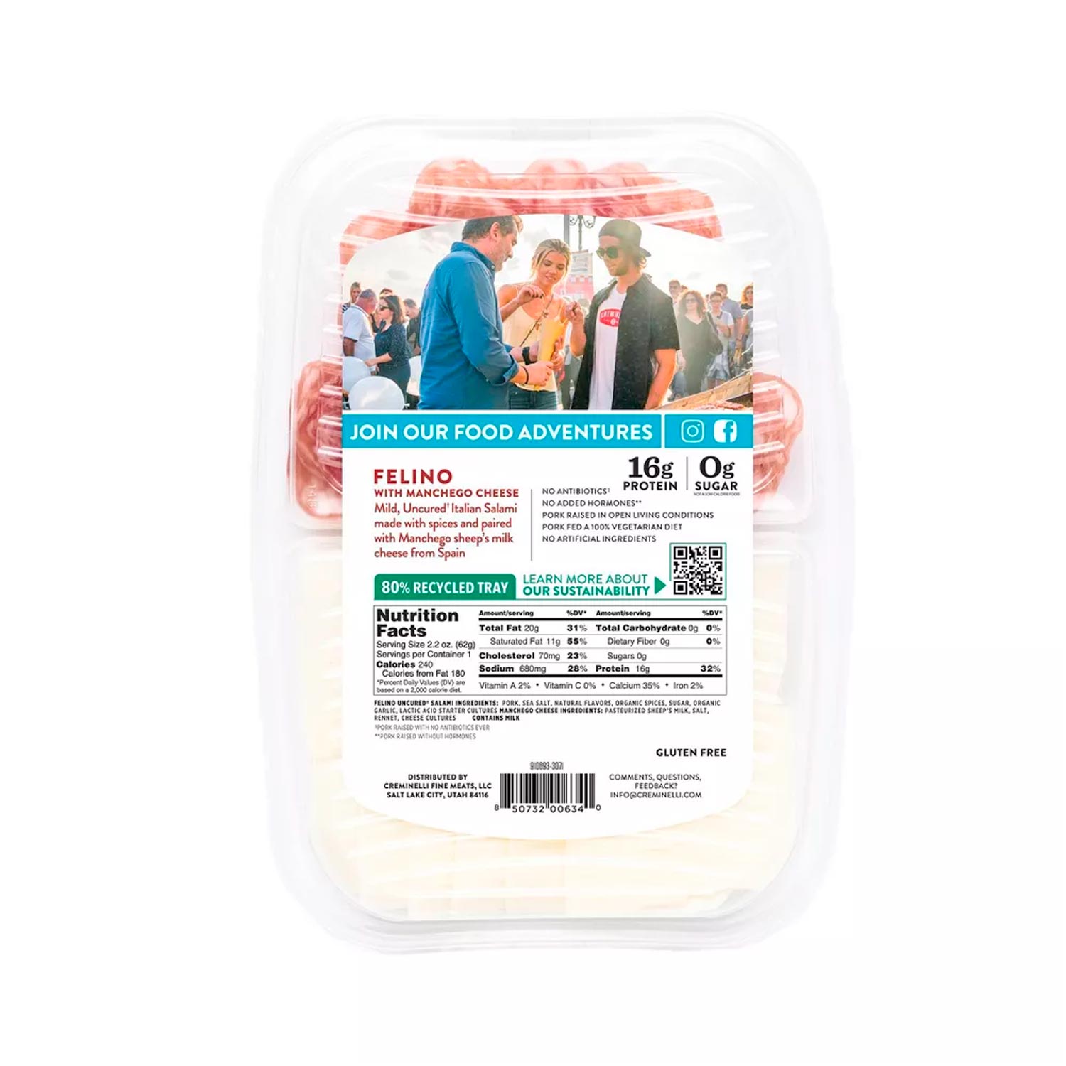 Creminelli Sliced Felino & Manchego - 2.2oz – Bild 2